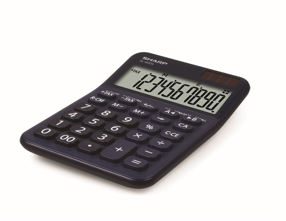 Sharp ELM-335B-BL napelemes asztali számológép
