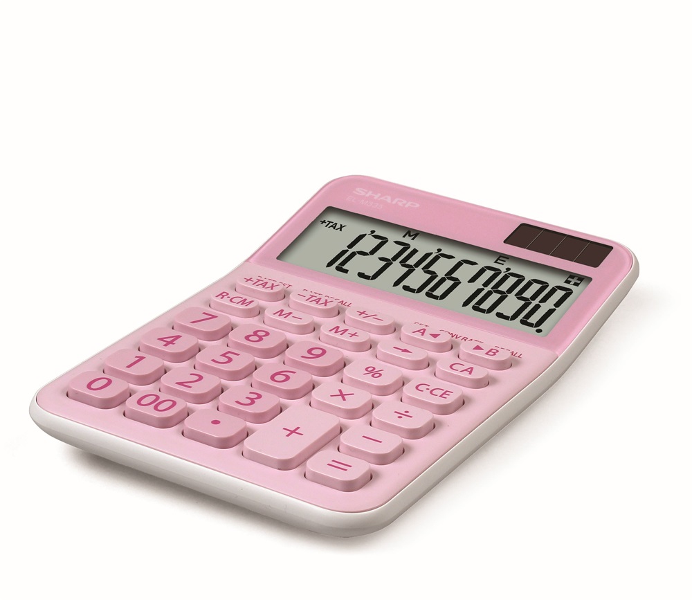 Sharp ELM-335B-PK napelemes asztali számológép