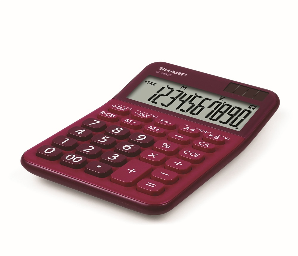 Sharp ELM-335B-RD napelemes asztali számológép