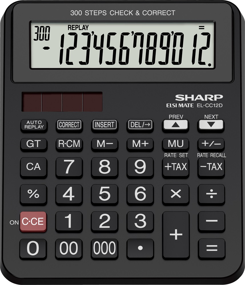 Sharp EL-CC12D napelemes irodai számológép