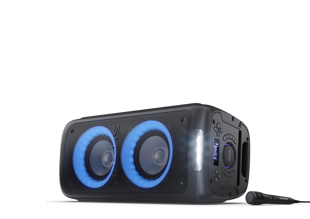 Sharp PS-949 fekete Bluetooth akkumulátoros party hangszóró