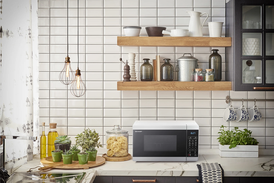 Sharp YC-MG02EC 800W 20L fehér grillezős mikrohullámú sütő