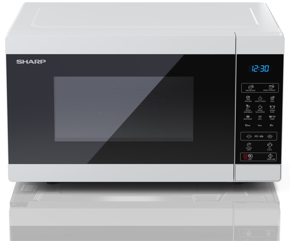 Sharp YC-MG51E-W 900W 25L fehér mikrohullámú sütő