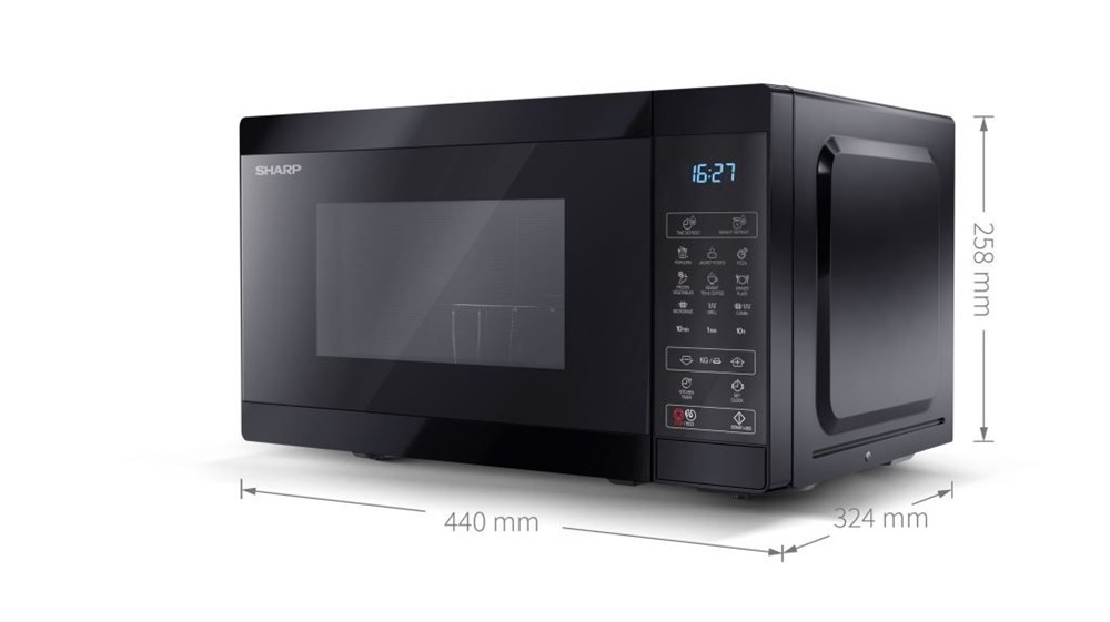Sharp YC-MS02EB 800W 20L fekete mikrohullámú sütő