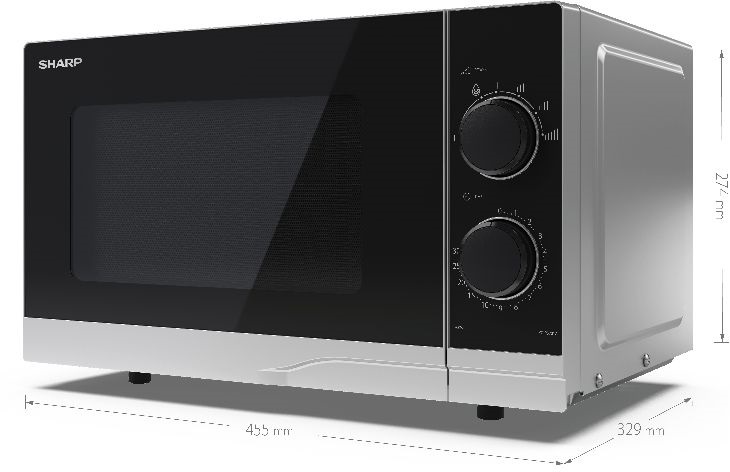 Sharp YC-PS201AE-S 700W 20L ezüst mikrohullámú sütő