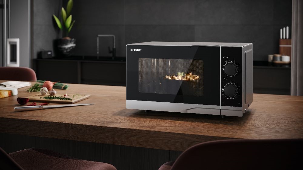 Sharp YC-PS201AE-S 700W 20L ezüst mikrohullámú sütő