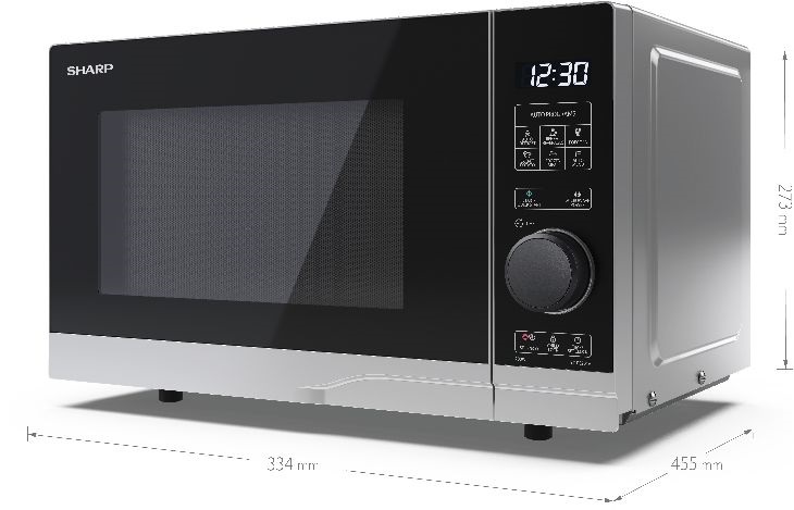 Sharp YC-PS204AE-S 700W 20L ezüst mikrohullámú sütő