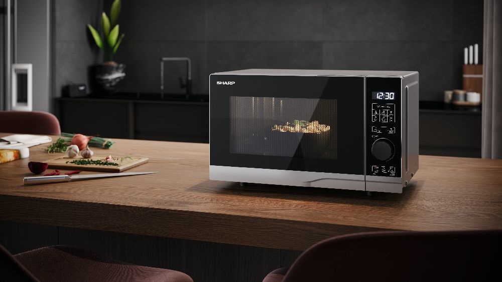 Sharp YC-PS204AE-S 700W 20L ezüst mikrohullámú sütő