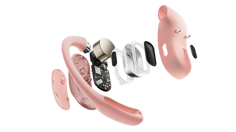 Shokz OpenFit Air. True Wireless Bluetooth rószaszín sport fülhallgató