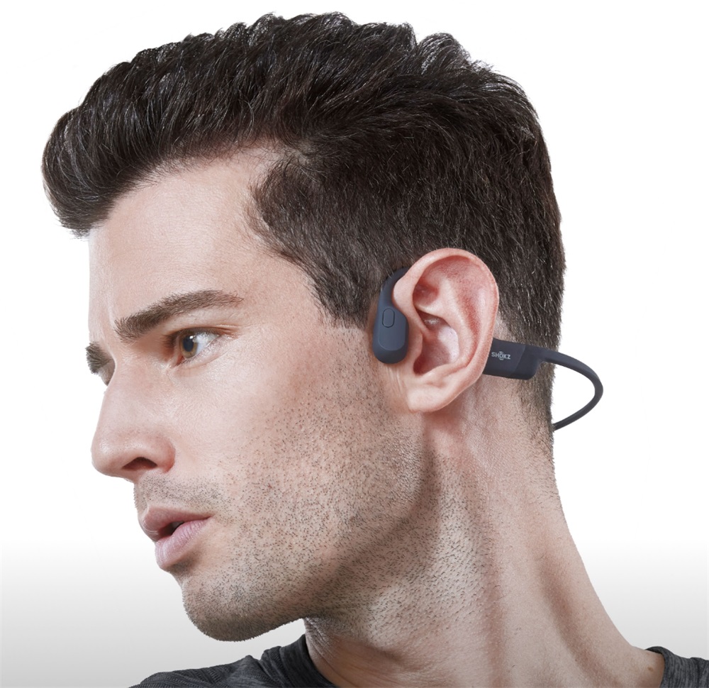 Shokz OpenRun Mini USB-C csontvezetéses Bluetooth fekete Open-Ear sport fejhallgató