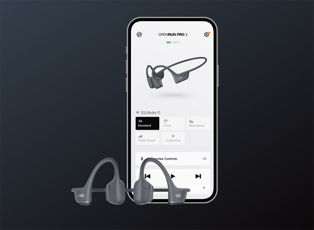 Shokz OpenRun Pro2 Mini Prémium csontvezetéses Bluetooth fekete Open-Ear sport fejhallgató