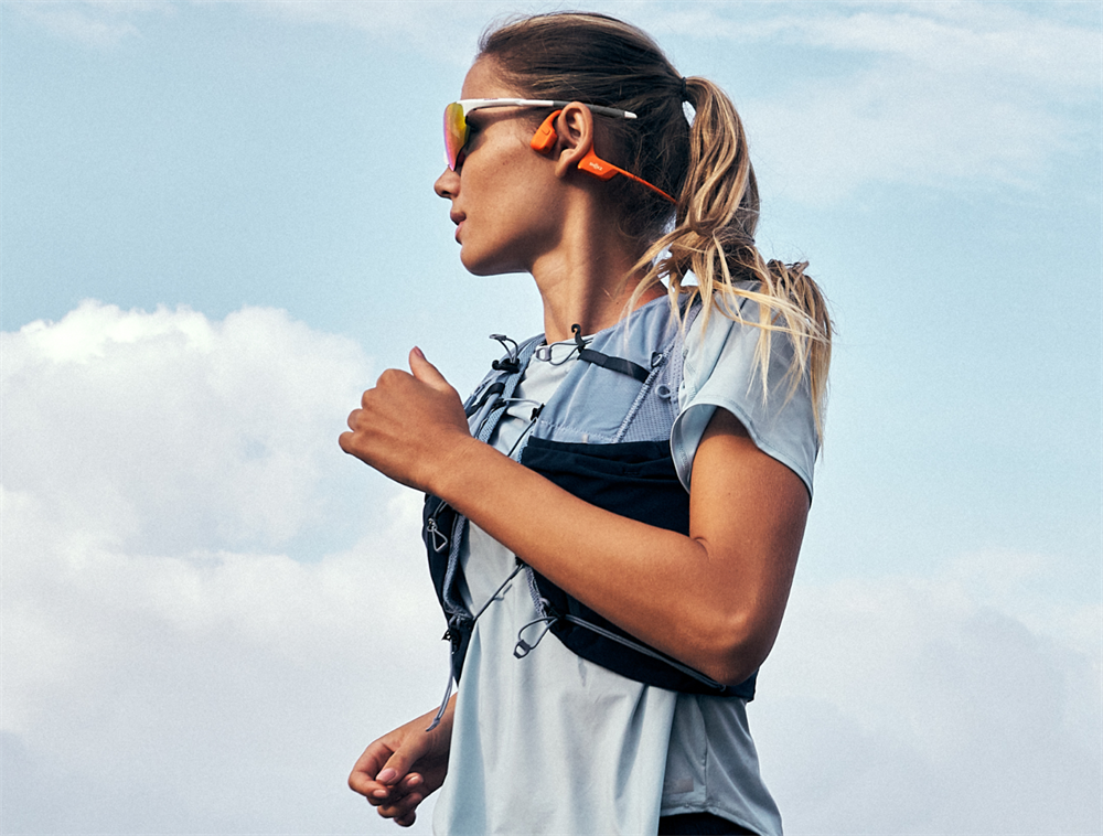 Shokz OpenRun Pro2 Mini Prémium csontvezetéses Bluetooth narancssárga Open-Ear sport fejhallgató