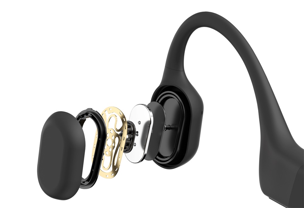 Shokz OpenRun USB-C csontvezetéses Bluetooth fekete Open-Ear sport fejhallgató