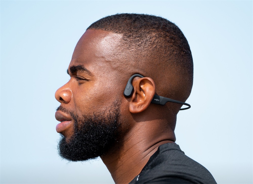 Shokz OpenRun USB-C csontvezetéses Bluetooth fekete Open-Ear sport fejhallgató