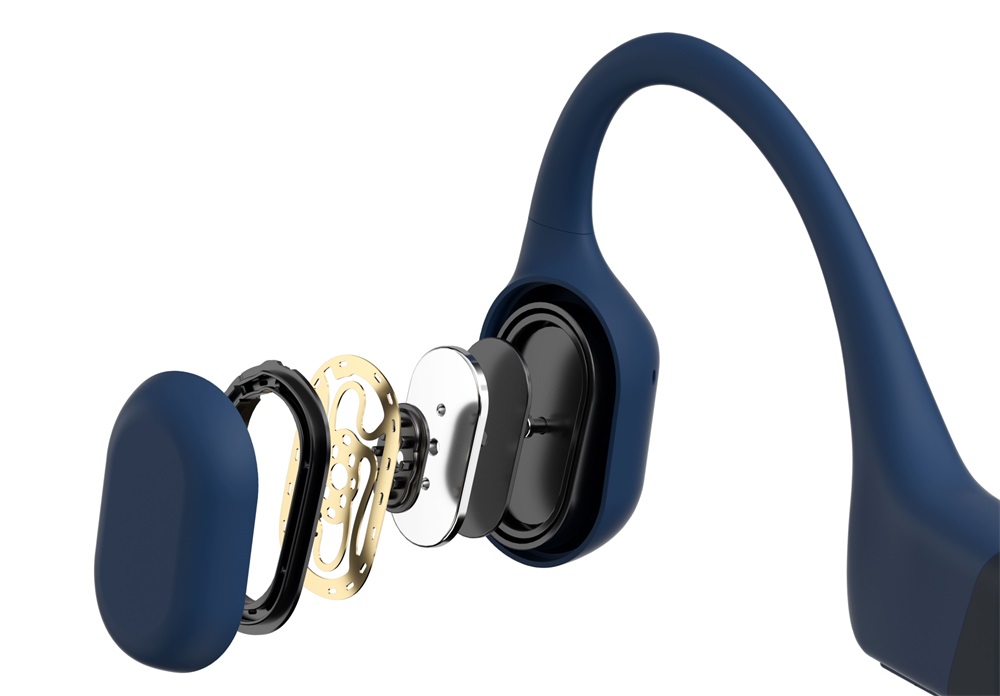 Shokz OpenRun USB-C csontvezetéses Bluetooth kék Open-Ear sport fejhallgató