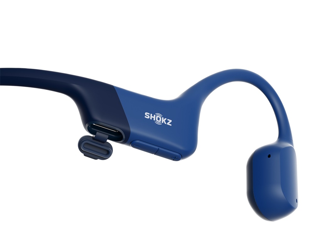 Shokz OpenRun USB-C csontvezetéses Bluetooth kék Open-Ear sport fejhallgató