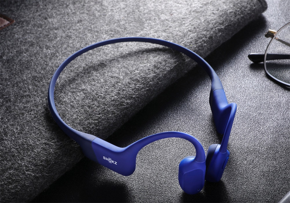 Shokz OpenRun USB-C csontvezetéses Bluetooth kék Open-Ear sport fejhallgató