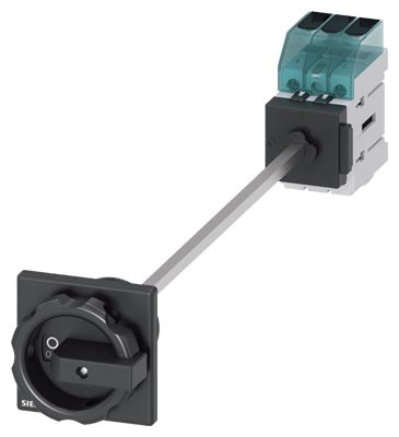 Siemens 3LD3448-0TK51 22kW szerelő lapra kivezetett hajtással fekete kar főkapcsoló