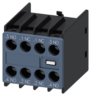 Siemens 3RH2911-1FA22 2NO+2NC homloklapi S00-S3 mágneskapcsolókhoz csavaros segédérintkező blokk