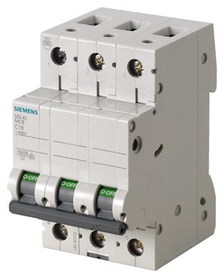 Siemens 5SL4316-6 10KA 3P B16 kismegszakító