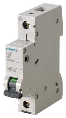 Siemens 5SL6106-7 6KA 1P C 6A kismegszakító