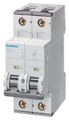 Siemens 5SY4206-7 10KA 2P C 6A kismegszakító