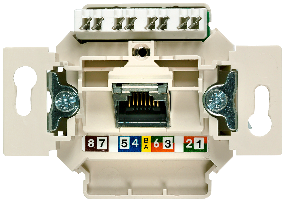 Siemens 5TG2027-1 Delta UAE 1X8pólusú UTP RJ45 CAT6 A informatikai csatlakozóaljzat