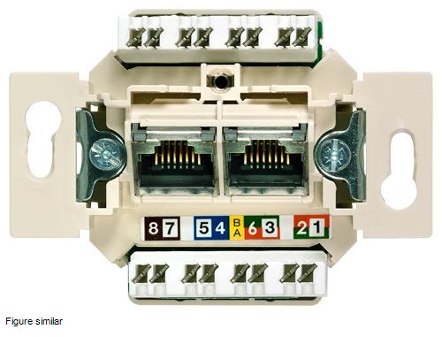 Siemens 5TG2027-2 Delta UAE 2X8pólusú RJ45 UTP CAT6 A informatikai csatlakozóaljzat