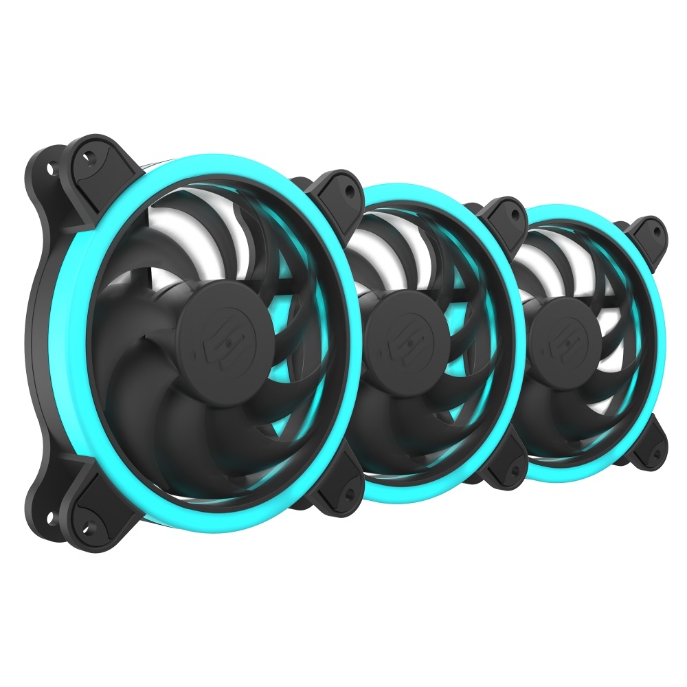 SilentiumPC 120mm Sigma HP 120 Corona RGB 3-pack ház hűtőventilátor