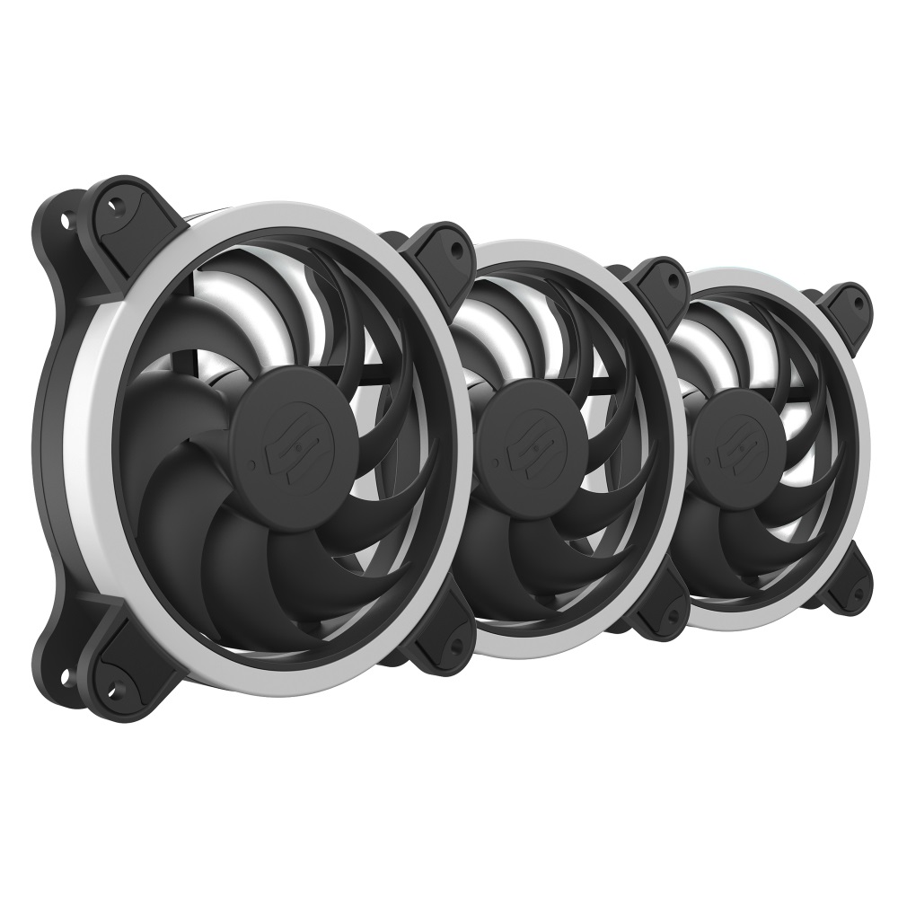 SilentiumPC 120mm Sigma HP 120 Corona RGB 3-pack ház hűtőventilátor