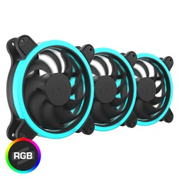 SilentiumPC 120mm Sigma HP 120 Corona RGB 3-pack ház hűtőventilátor