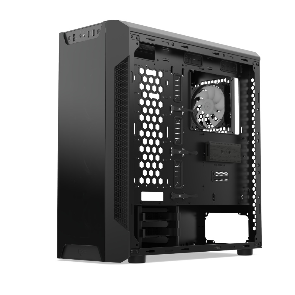 SilentiumPC Armis AR7X EVO TG ARGB Fekete (Táp nélküli) ablakos ATX ház