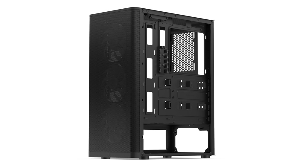 SilentiumPC Ventum VT2 EVO TG ARGB Fekete (Táp nélküli) ablakos ATX ház