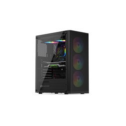 SilentiumPC Ventum VT2 EVO TG ARGB Fekete (Táp nélküli) ablakos ATX ház