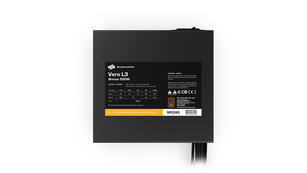 SilentiumPC Vero L3 Bronze 500W ATX tápegység
