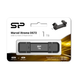 Silicon Power 1TB USB 3.2 Gen2/Type-A/Type-C fekete Marvel Xtreme DS72 Flash Drive