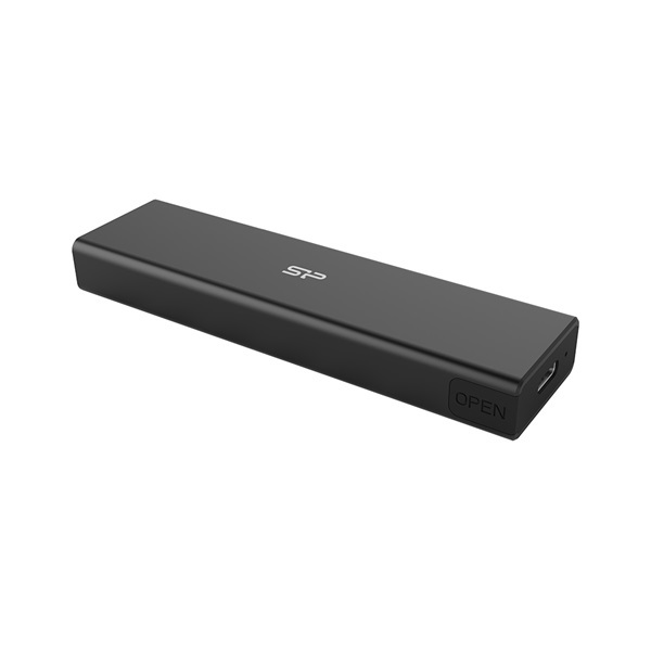 Silicon Power PD60 (M.2 PCIe NVMe SSD/M.2 SATA SSD) Type-C fekete külső SSD ház