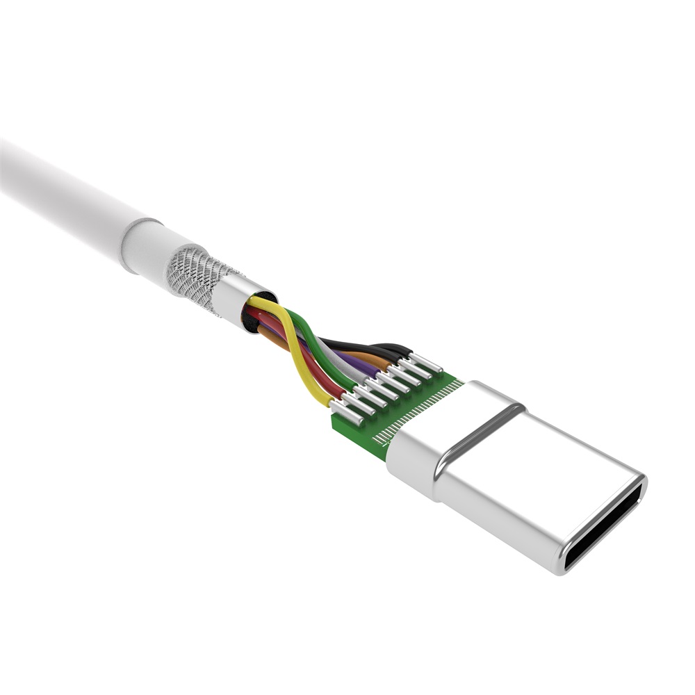 Silicon Power SP1M0ASYLK10AC1W 1m 2,4A USB A/USB C fehér adat- és töltőkábel