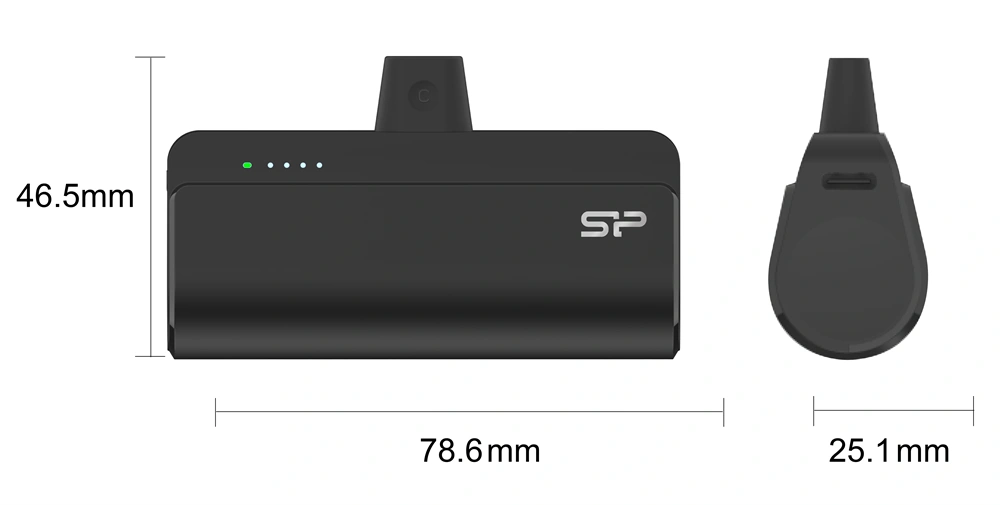 Silicon Power QD50 5000mAh Global fekete power bank