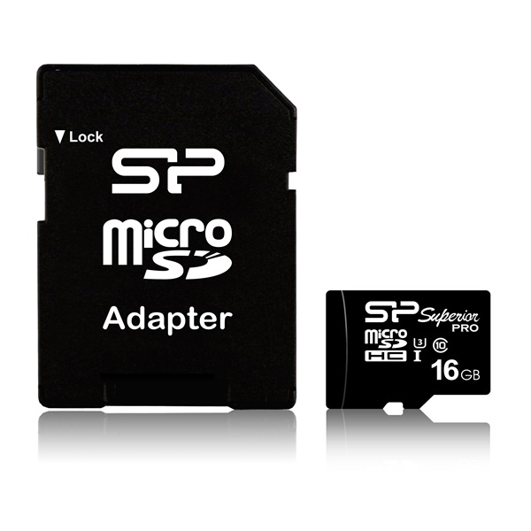 Silicon Power 16GB SD micro Superior 1 (SDHC Class 10 UHS-I U3) memóriakártya