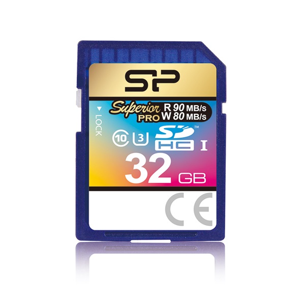 Silicon Power 32GB SD Superior (SDHC Class 10 UHS-I U3) memóriakártya