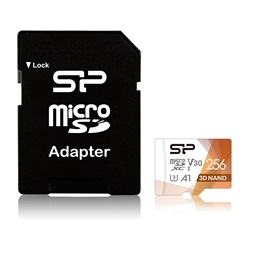 Silicon Power 256GB SD micro Superior Pro (SDXC Class 10 UHS-I U3) memóriakártya
