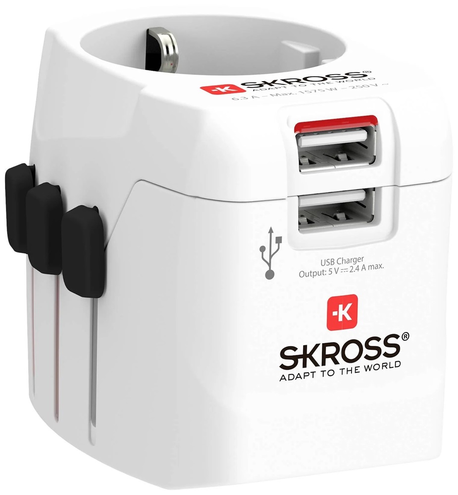 Skross PROLIGHTUSB-2A utazó adapter