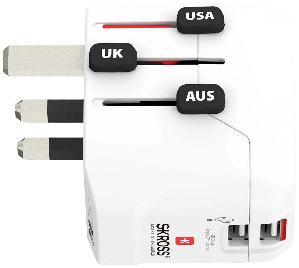 Skross PROLIGHTUSB-2A utazó adapter