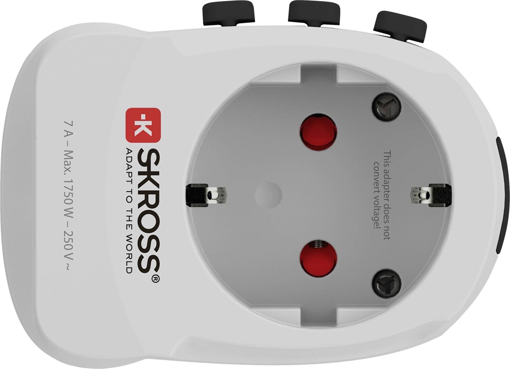 Skross PROLIGHTUSB-4XA 4xUSB töltő bemenettel földelt világutazó adapter