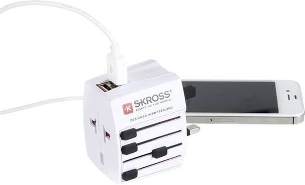 SKROSS MUV USB 2400mA, hálózati csatlakozó átalakító, beépített USB töltővel