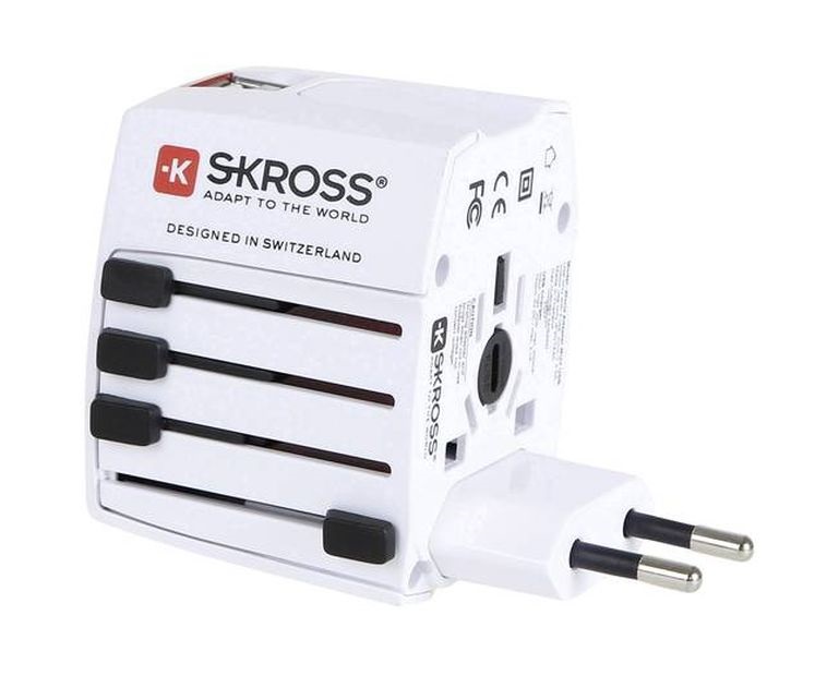 SKROSS MUV USB 2400mA, hálózati csatlakozó átalakító, beépített USB töltővel
