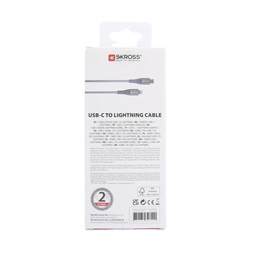Skross USBC-TO-LIGHT-120-STEEL-1 1,2m Type-C/Lightning adat- és töltőkábel