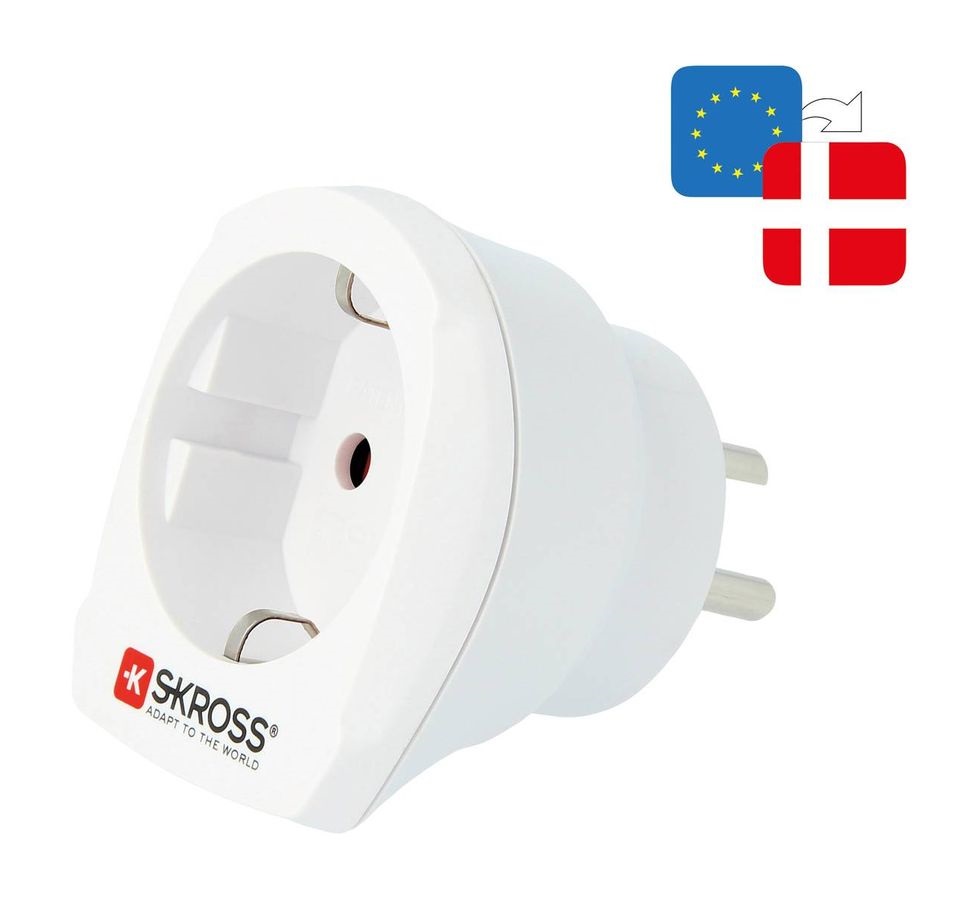 SKROSS csatlakozó átalakító Dániába utazóknak