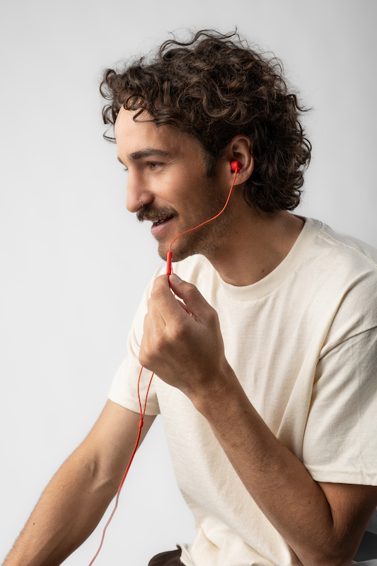 Skullcandy Jib USB-C vezetékes mikrofonos piros fülhallgató